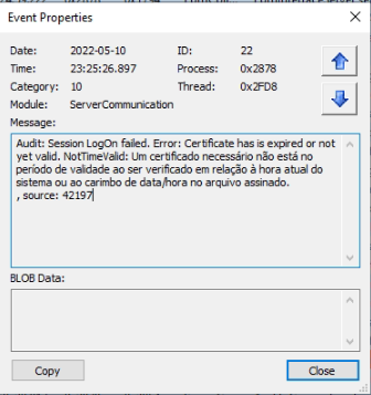 Event Viewer para conexões sem fio